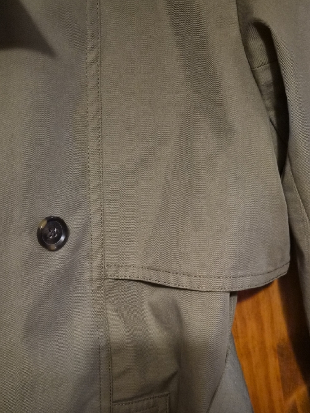 Banana Republic Olive Green Trench Coat - Picture 4 of 6
